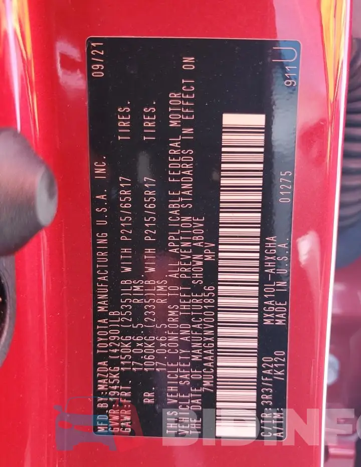 7MUCAAAGXNV001856 Photo# 13