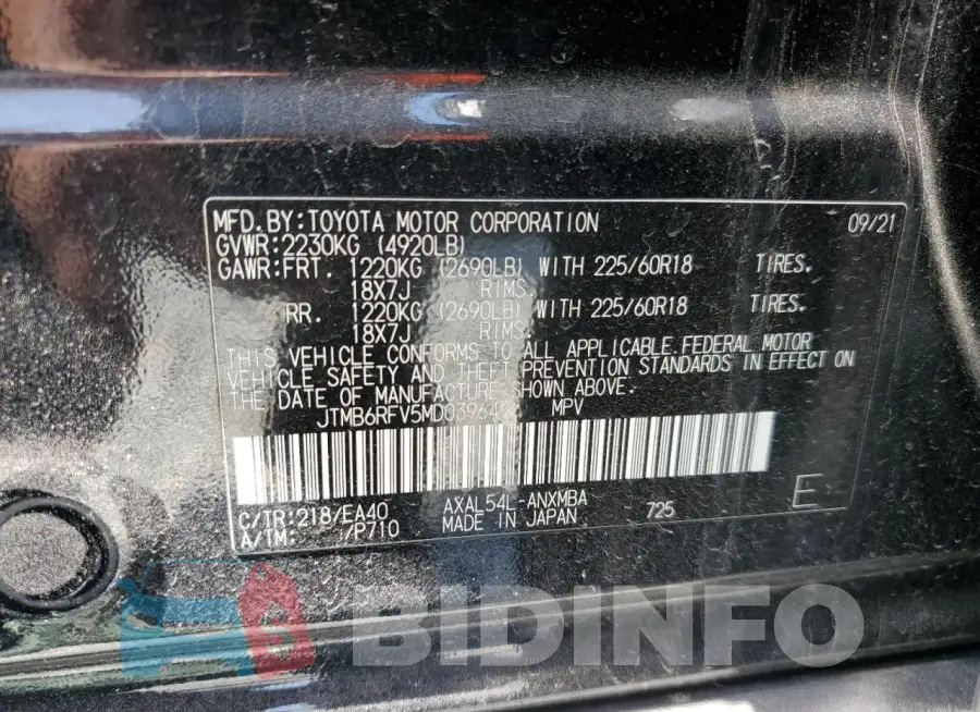JTMB6RFV5MD039647 Photo# 13