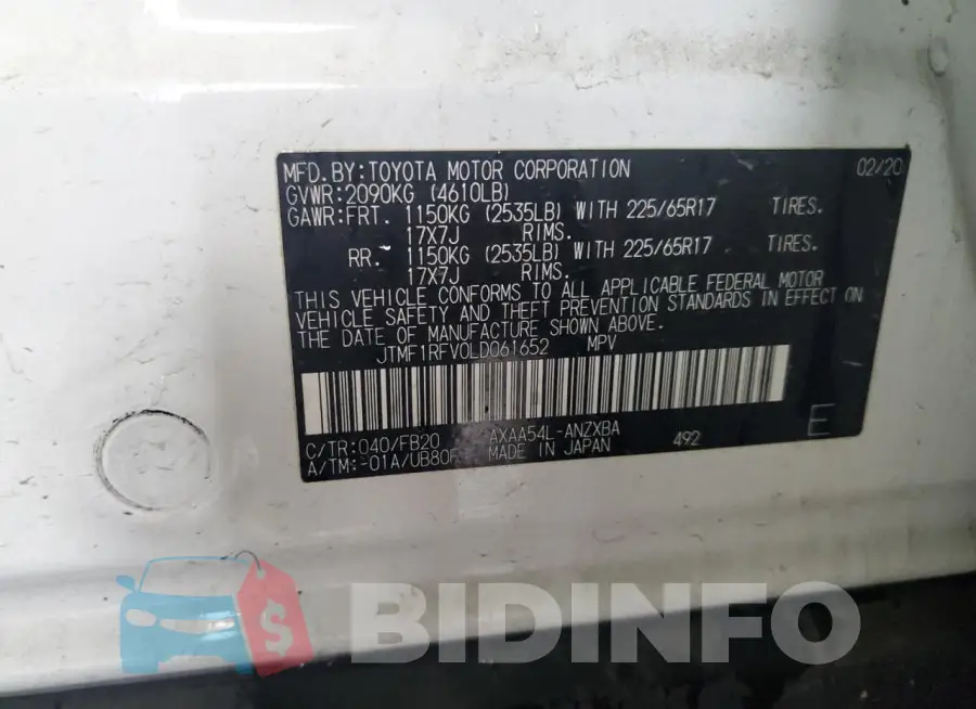 JTMF1RFV0LD061652 Photo# 13