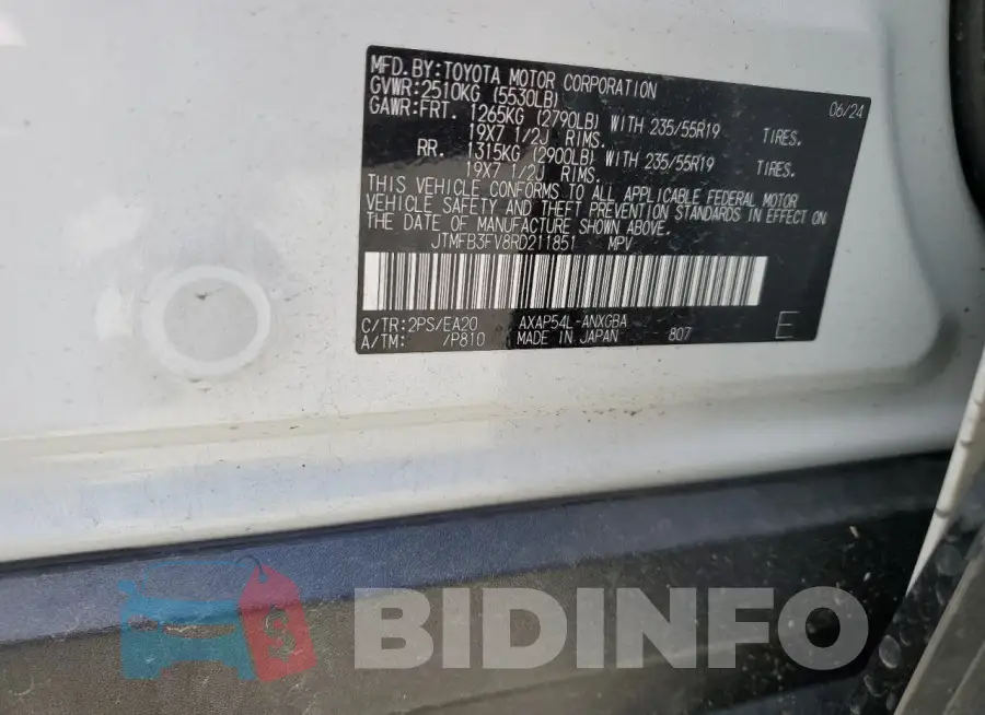 JTMFB3FV8RD211851 Photo# 14
