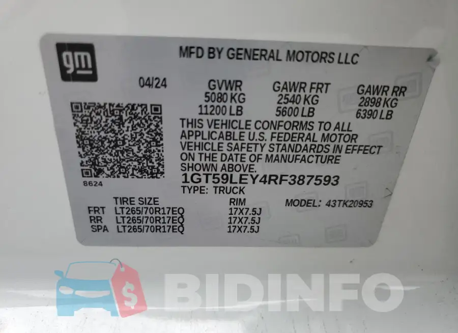 1GT59LEY4RF387593 Photo# 13