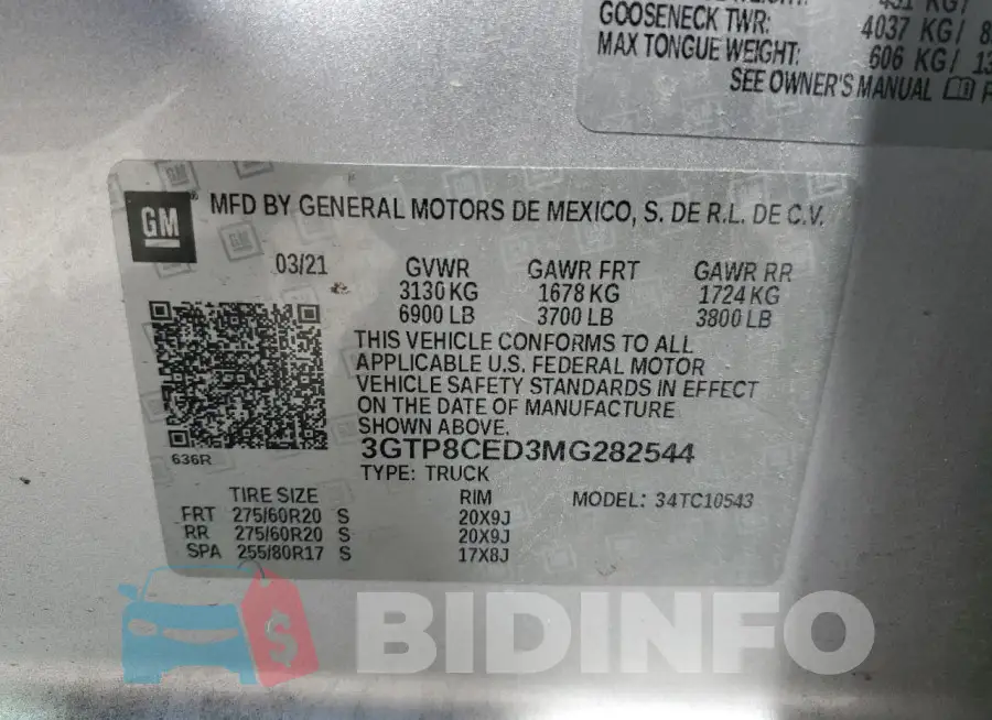 3GTP8CED3MG282544 Photo# 12