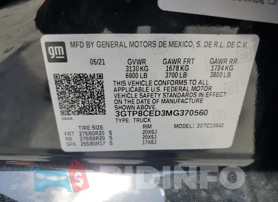 3GTP8CED3MG370560 Photo# 12