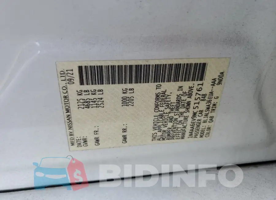 1N4AA6EV9MC515761 Photo# 12