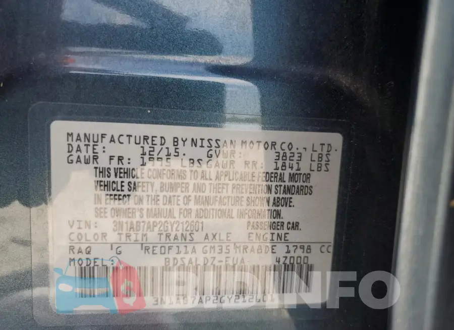 3N1AB7AP2GY212601 Photo# 12