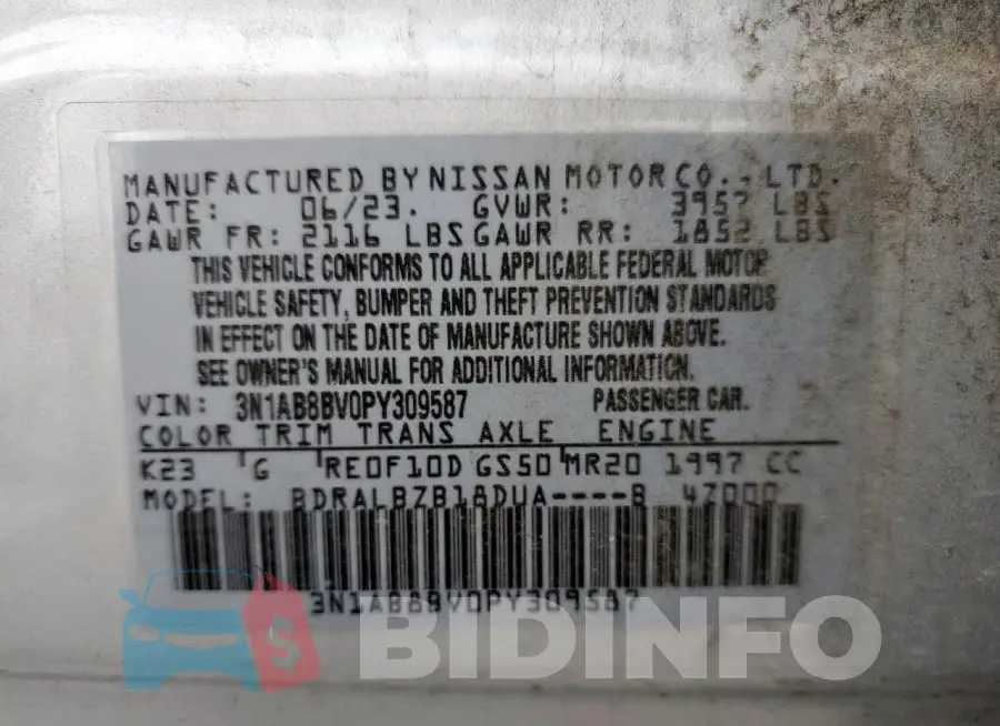 3N1AB8BV0PY309587 Photo# 13