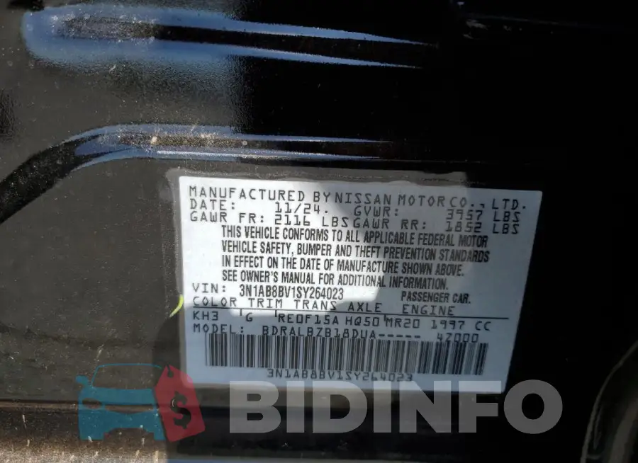 3N1AB8BV1SY264023 Photo# 12