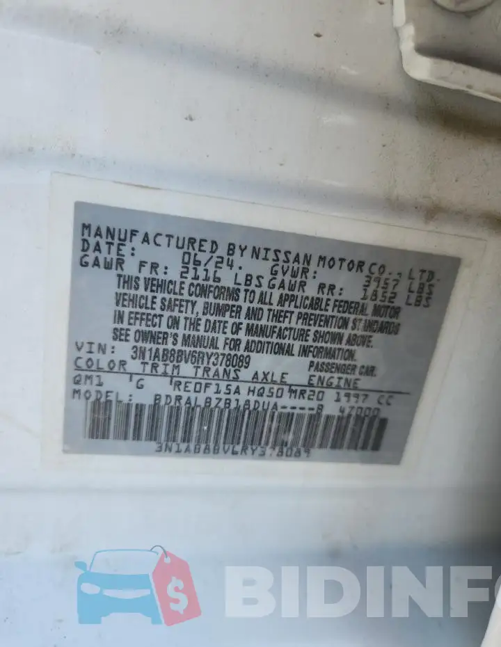 3N1AB8BV6RY378089 Photo# 12