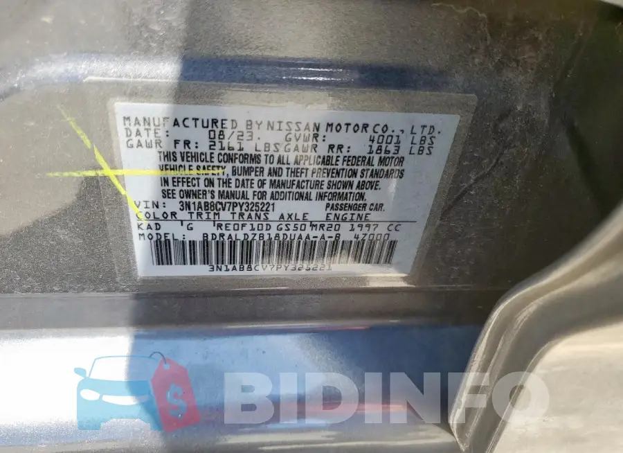 3N1AB8CV7PY325221 Photo# 12