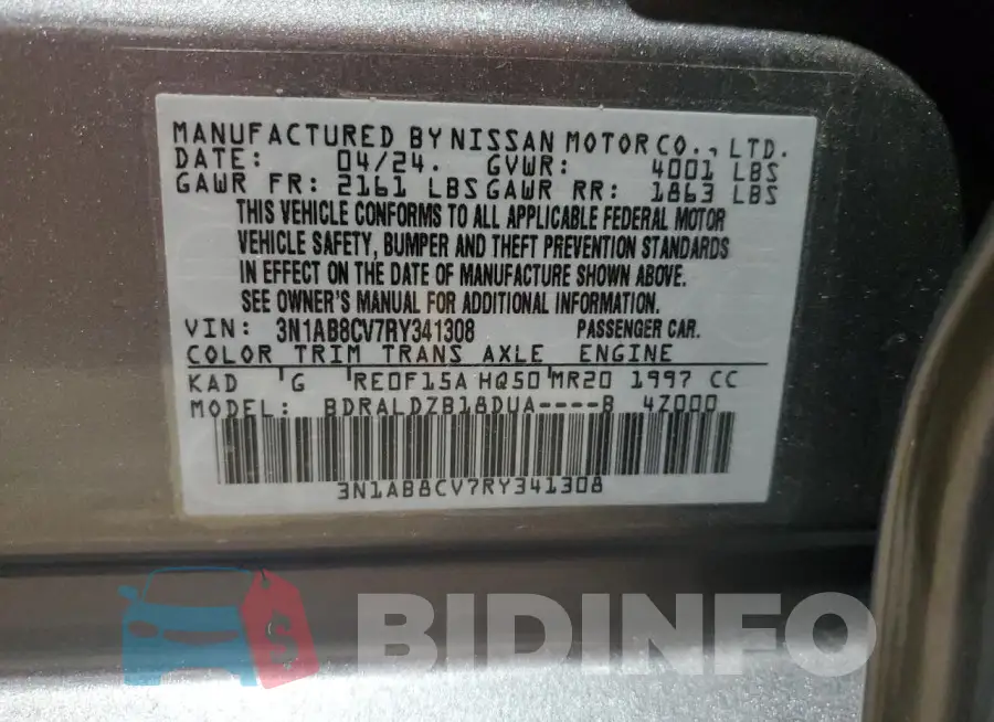 3N1AB8CV7RY341308 Photo# 12