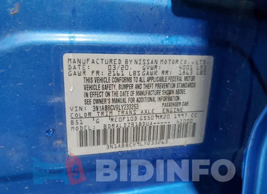 3N1AB8CV9LY233263 Photo# 12