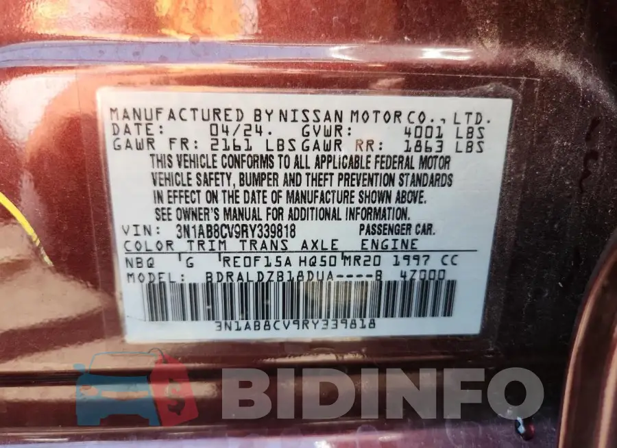 3N1AB8CV9RY339818 Photo# 13