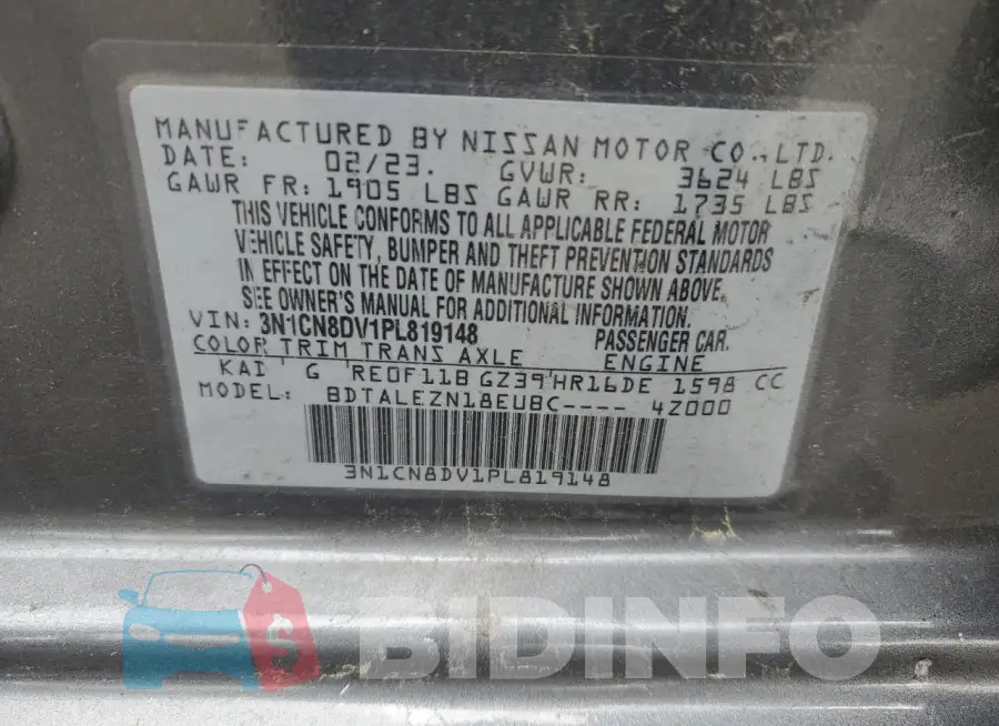 3N1CN8DV1PL819148 Photo# 12