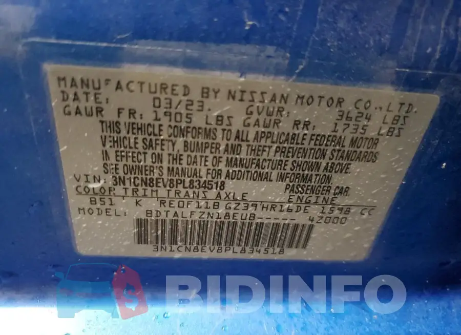 3N1CN8EV8PL834518 Photo# 12
