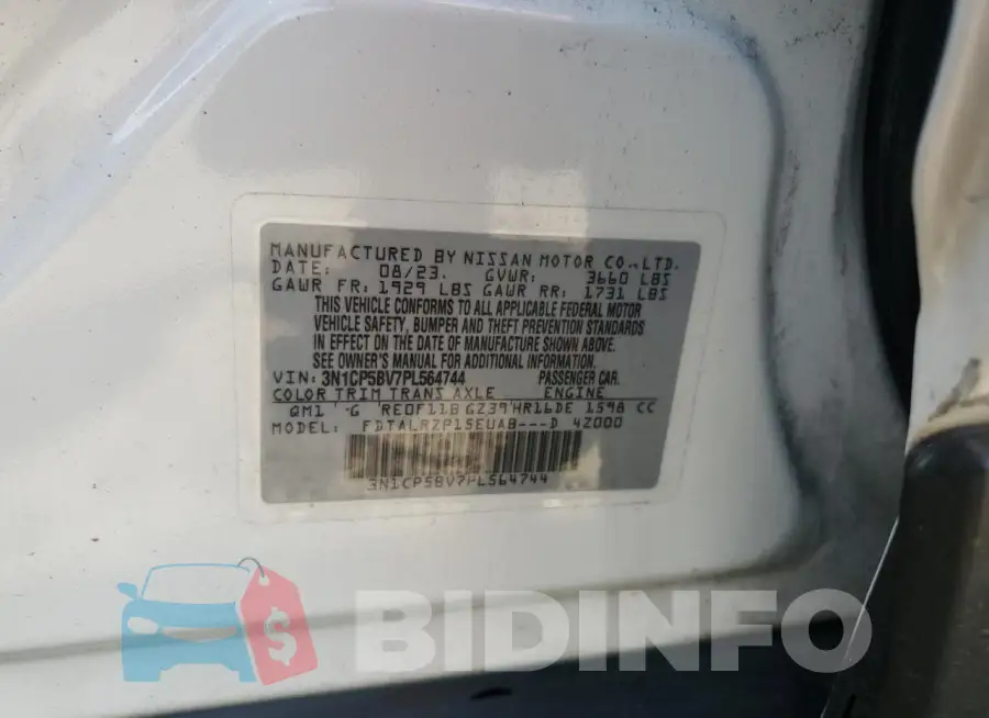 3N1CP5BV7PL564744 Photo# 13