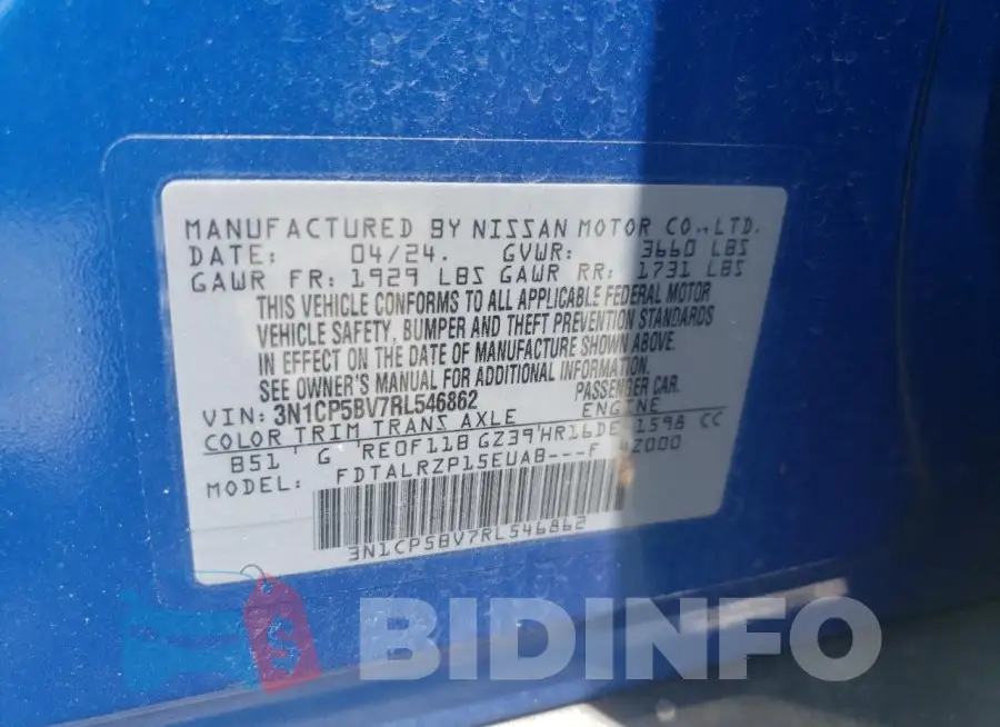 3N1CP5BV7RL546862 Photo# 14
