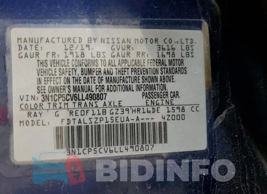 3N1CP5CV6LL490807 Photo# 12