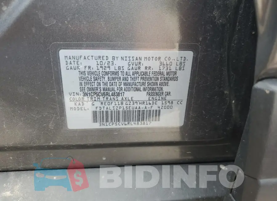 3N1CP5CV6RL483817 Photo# 12