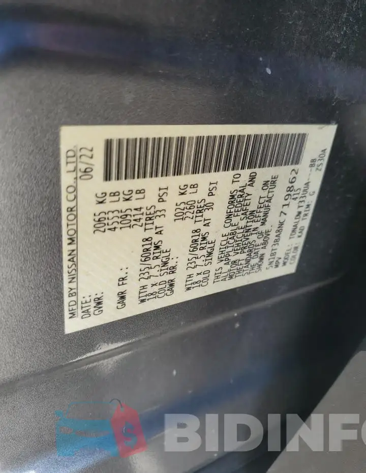 5N1BT3BA8NC719862 Photo# 13