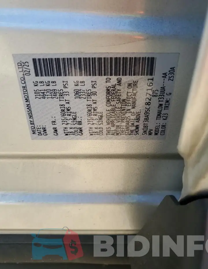 5N1BT3BA9SC827161 Photo# 13