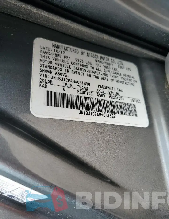 JN1BJ1CP4HW031526 Photo# 13