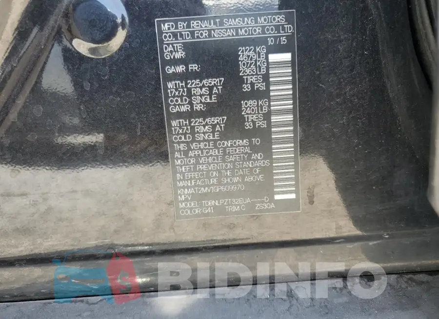 KNMAT2MV1GP609970 Photo# 14