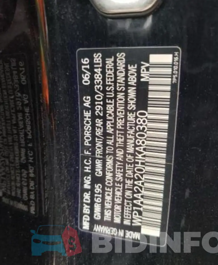 WP1AA2A20HKA80380 Photo# 10