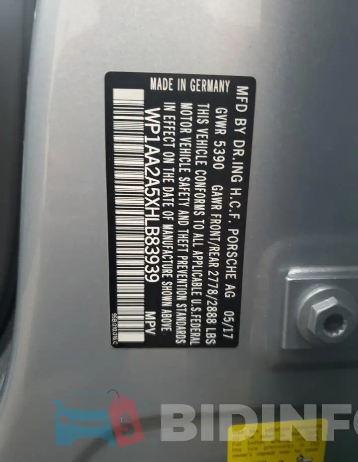 WP1AA2A5XHLB83939 Photo# 13