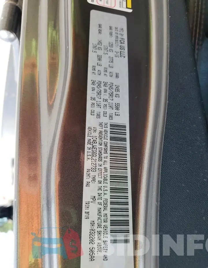 1C4BJWEG6GL212733 Photo# 14