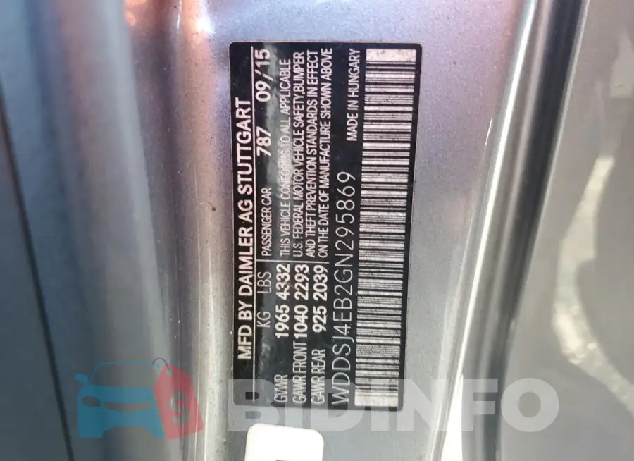 WDDSJ4EB2GN295869 Photo# 12