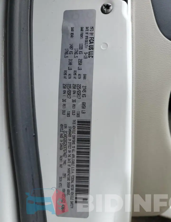 2C4RDGBG2KR767467 Photo# 14