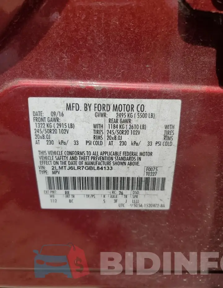 2LMTJ6LR7GBL84133 Photo# 13