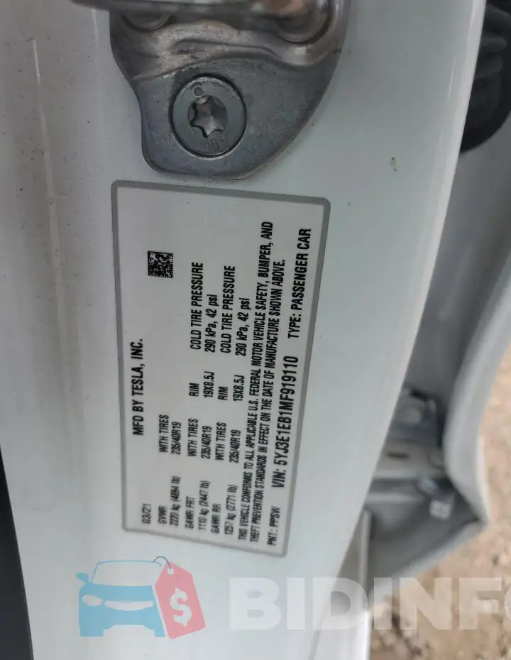 5YJ3E1EB1MF919110 Photo# 12