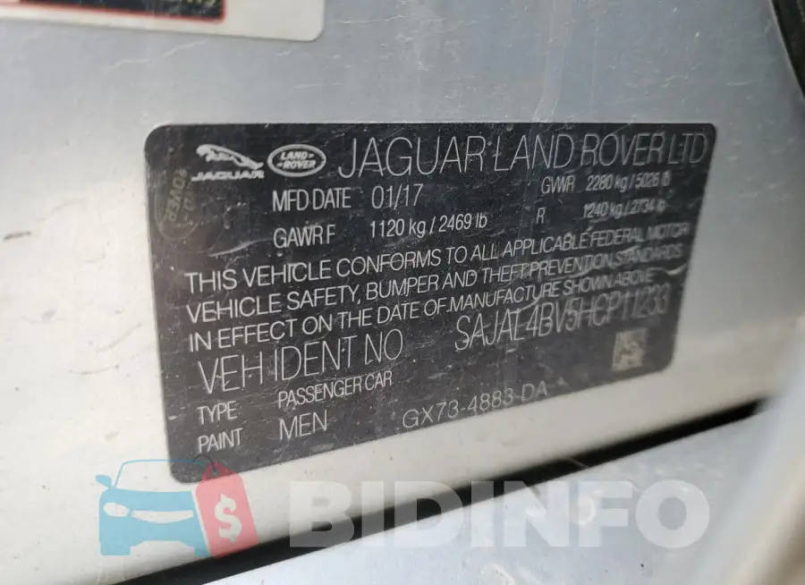 SAJAL4BV5HCP11233 Photo# 12