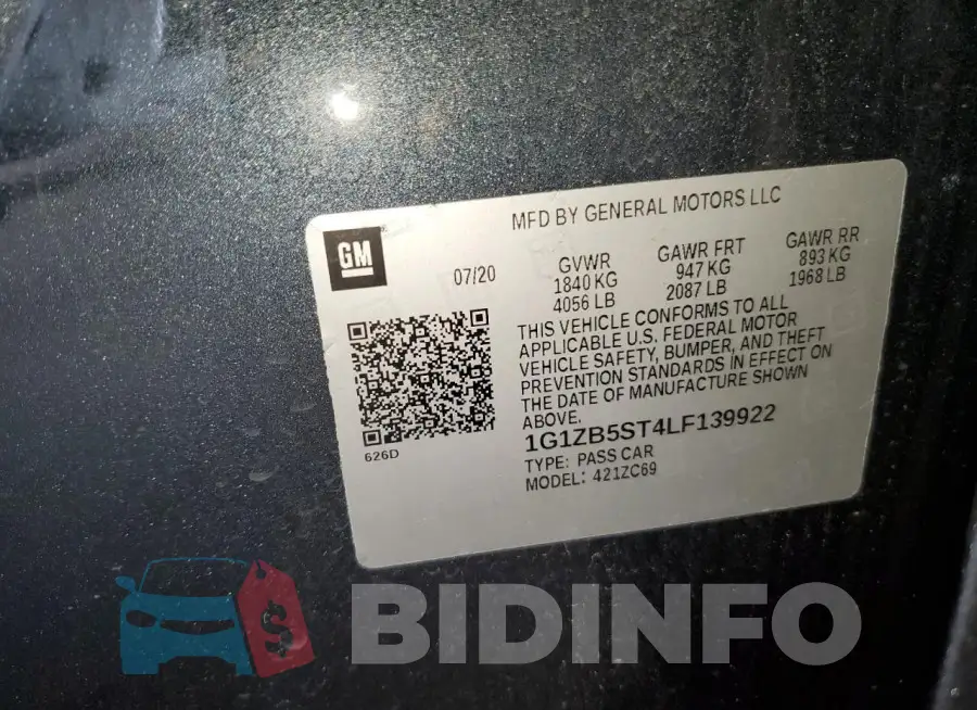 1G1ZB5ST4LF139922 Photo# 12