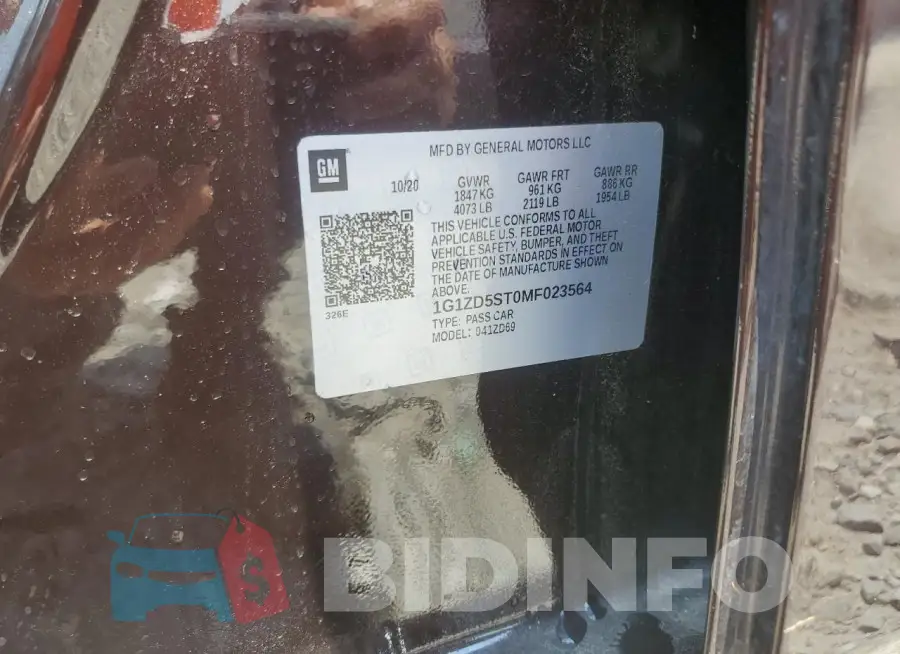1G1ZD5ST0MF023564 Photo# 13