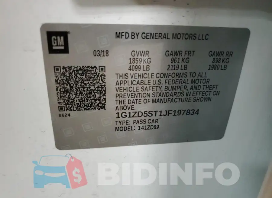 1G1ZD5ST1JF197834 Photo# 13