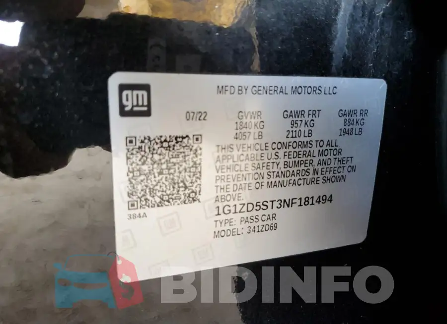 1G1ZD5ST3NF181494 Photo# 12