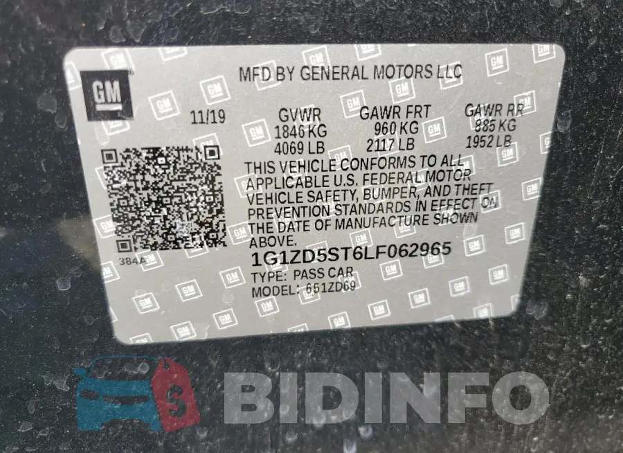 1G1ZD5ST6LF062965 Photo# 13