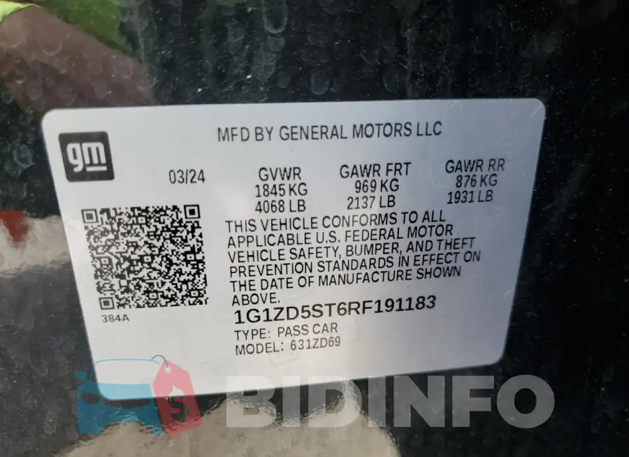1G1ZD5ST6RF191183 Photo# 12