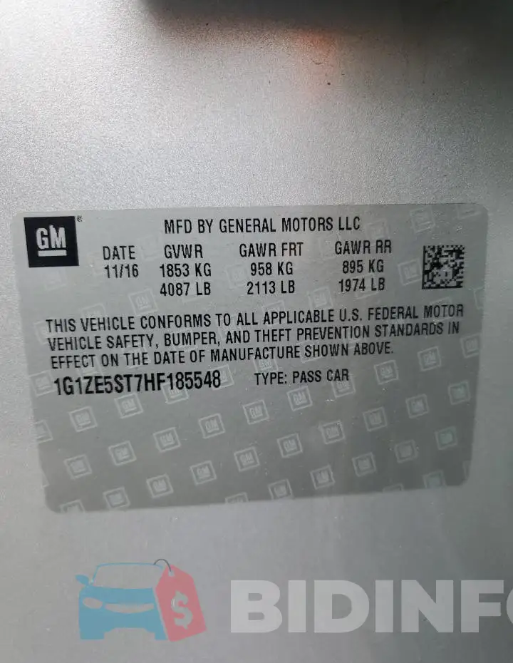 1G1ZE5ST7HF185548 Photo# 12