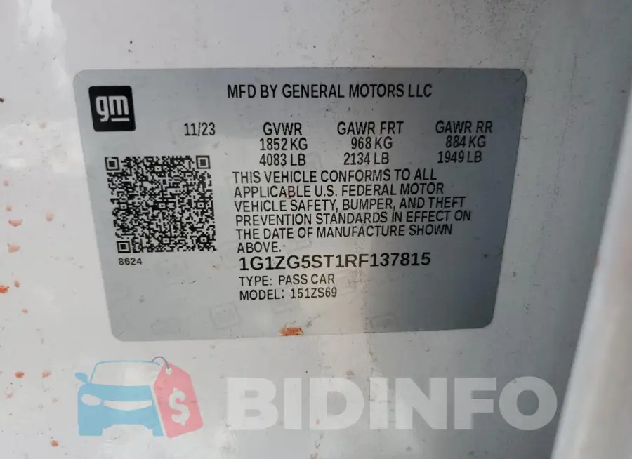 1G1ZG5ST1RF137815 Photo# 12