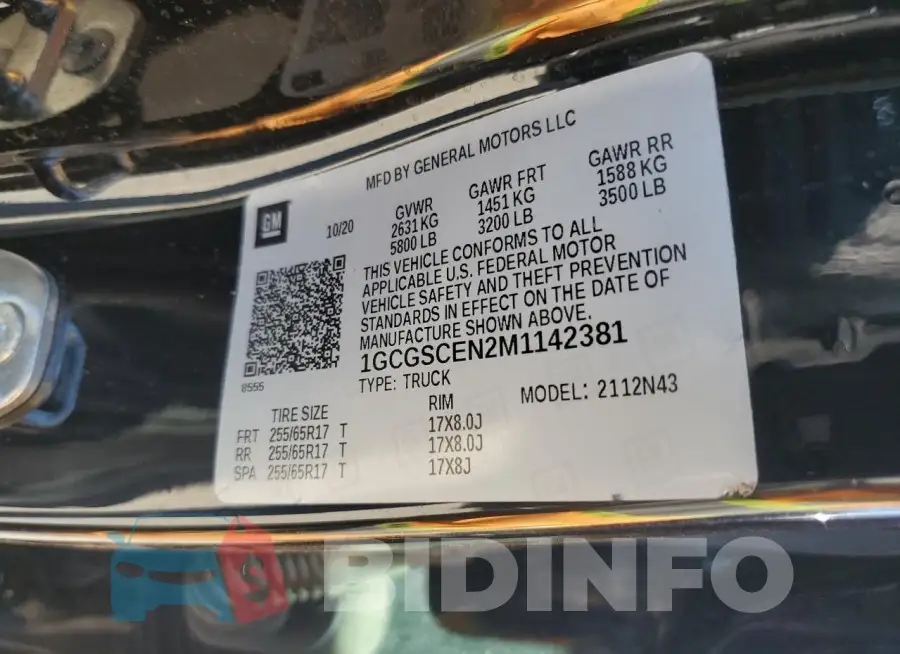 1GCGSCEN2M1142381 Photo# 12