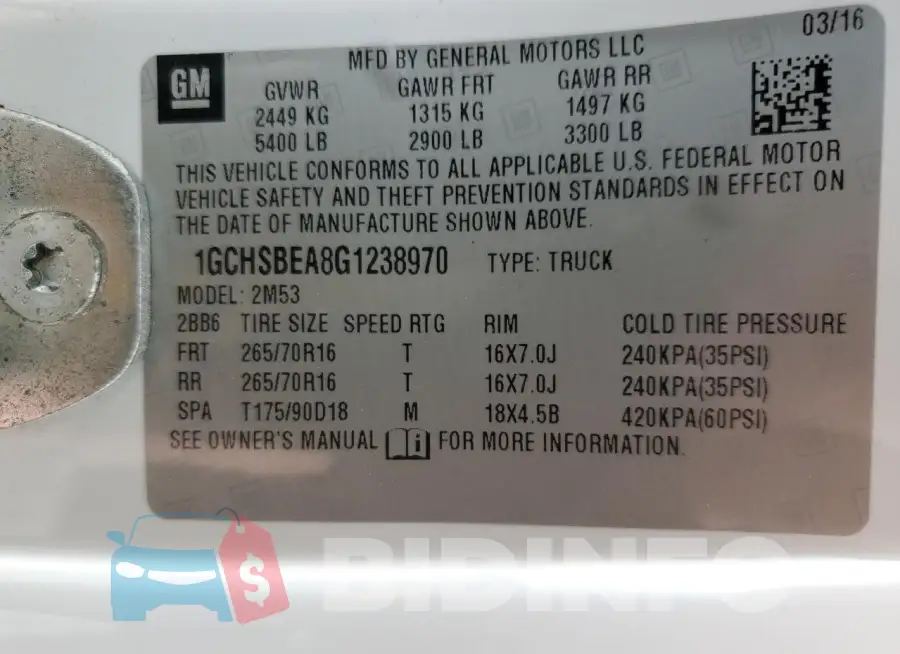 1GCHSBEA8G1238970 Photo# 12