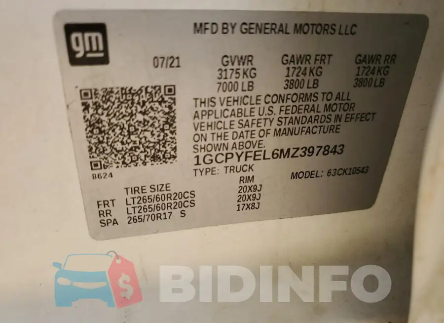 1GCPYFEL6MZ397843 Photo# 12