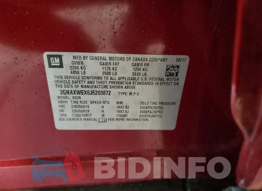 2GNAXWEX6J6203872 Photo# 13