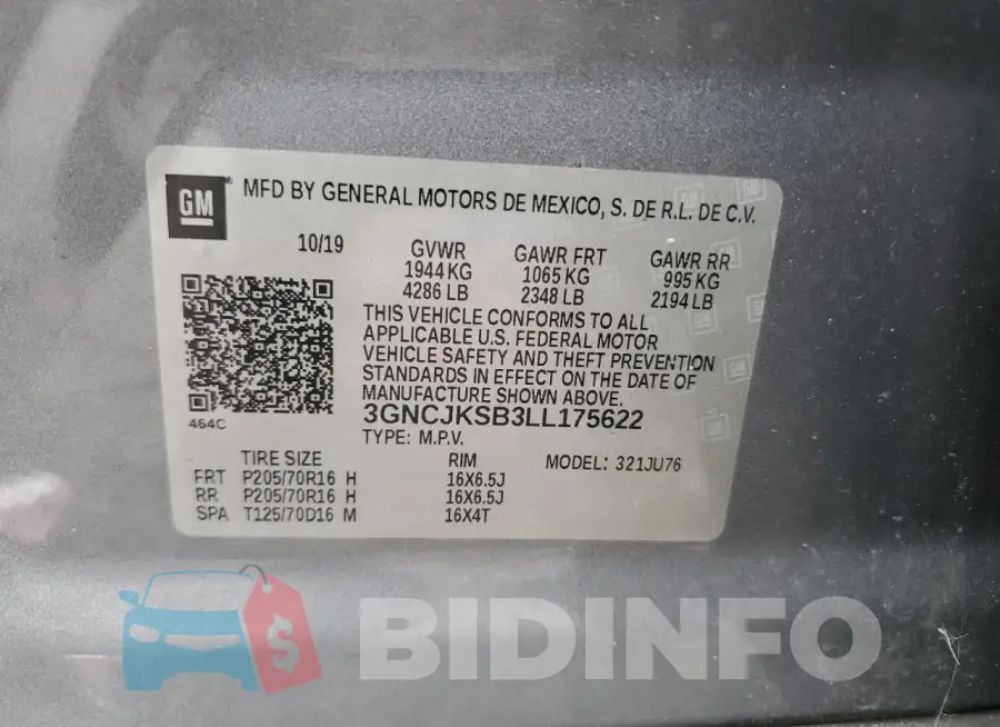 3GNCJKSB3LL175622 Photo# 13