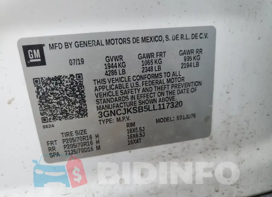 3GNCJKSB5LL117320 Photo# 13