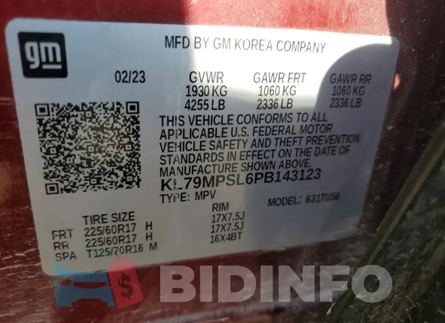 KL79MPSL6PB143123 Photo# 14