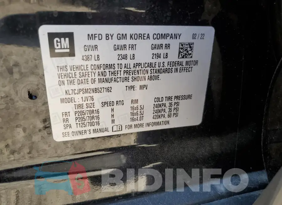 KL7CJPSM2NB527162 Photo# 13